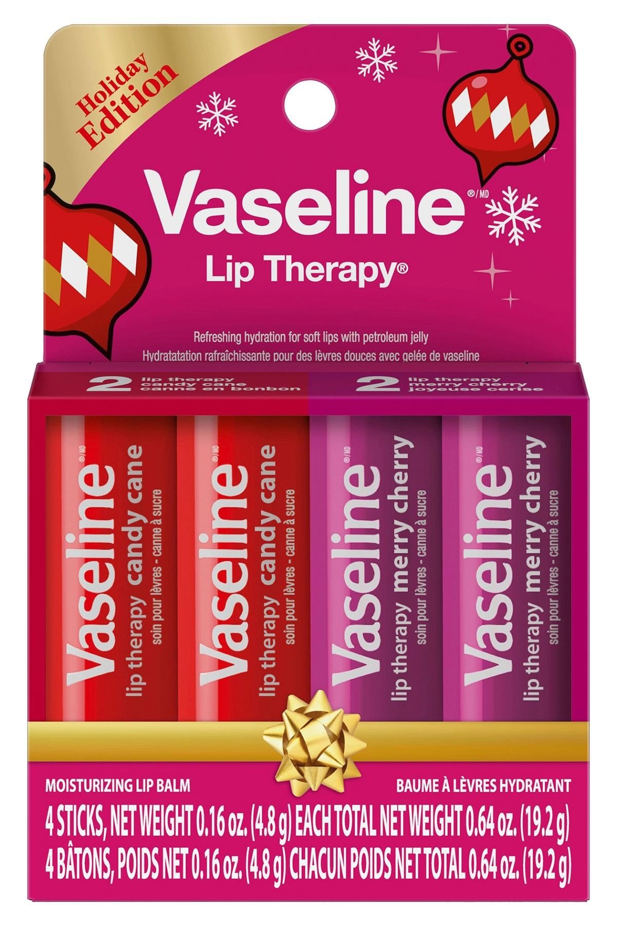 Vaseline Lip Therapy Holiday Edition Nemlendirici Dudak Bakım Stick Seti 4x4.8GR