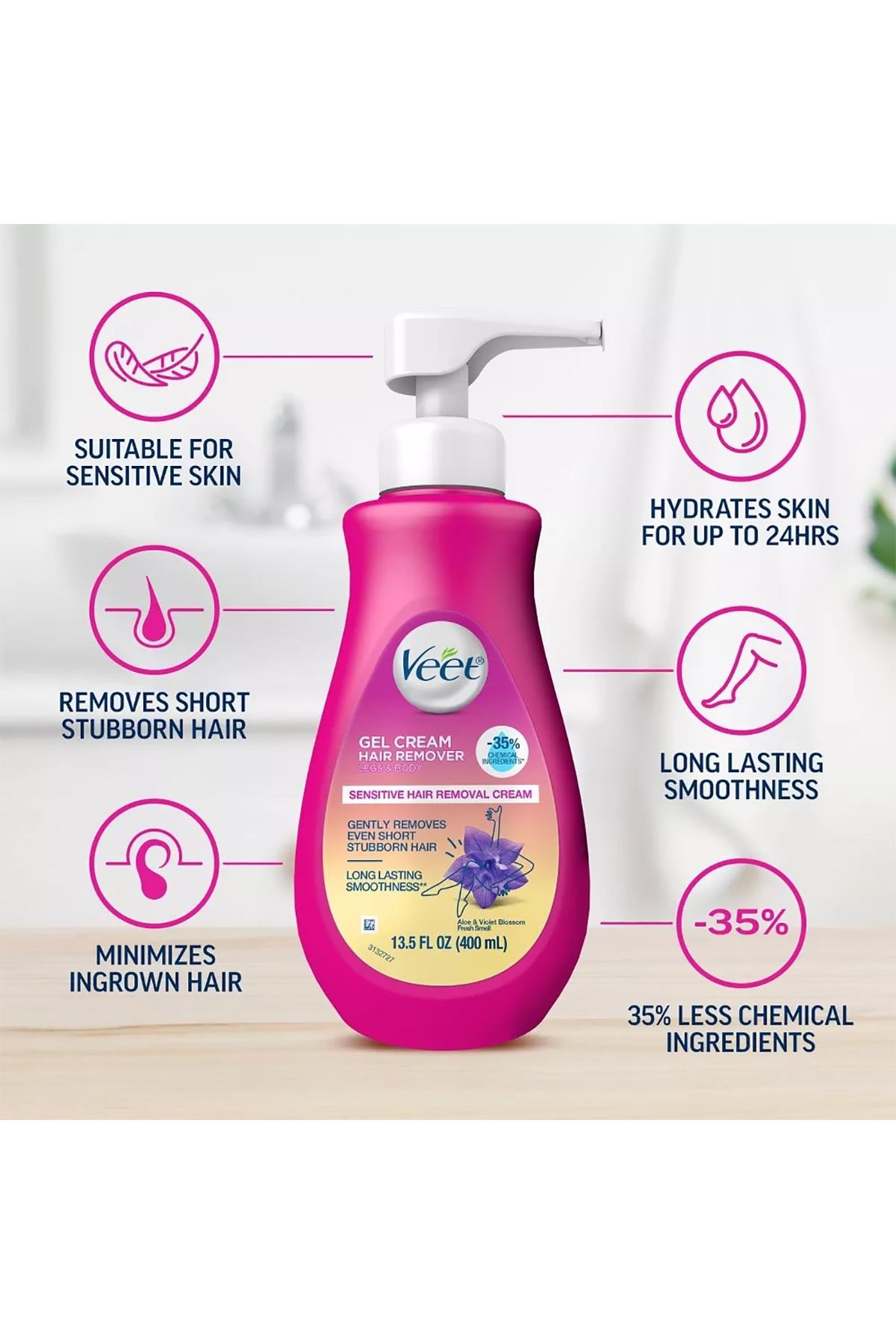 Veet Bacak ve Vücut Bölgesi Tüy Dökücü Jel Krem 400ML