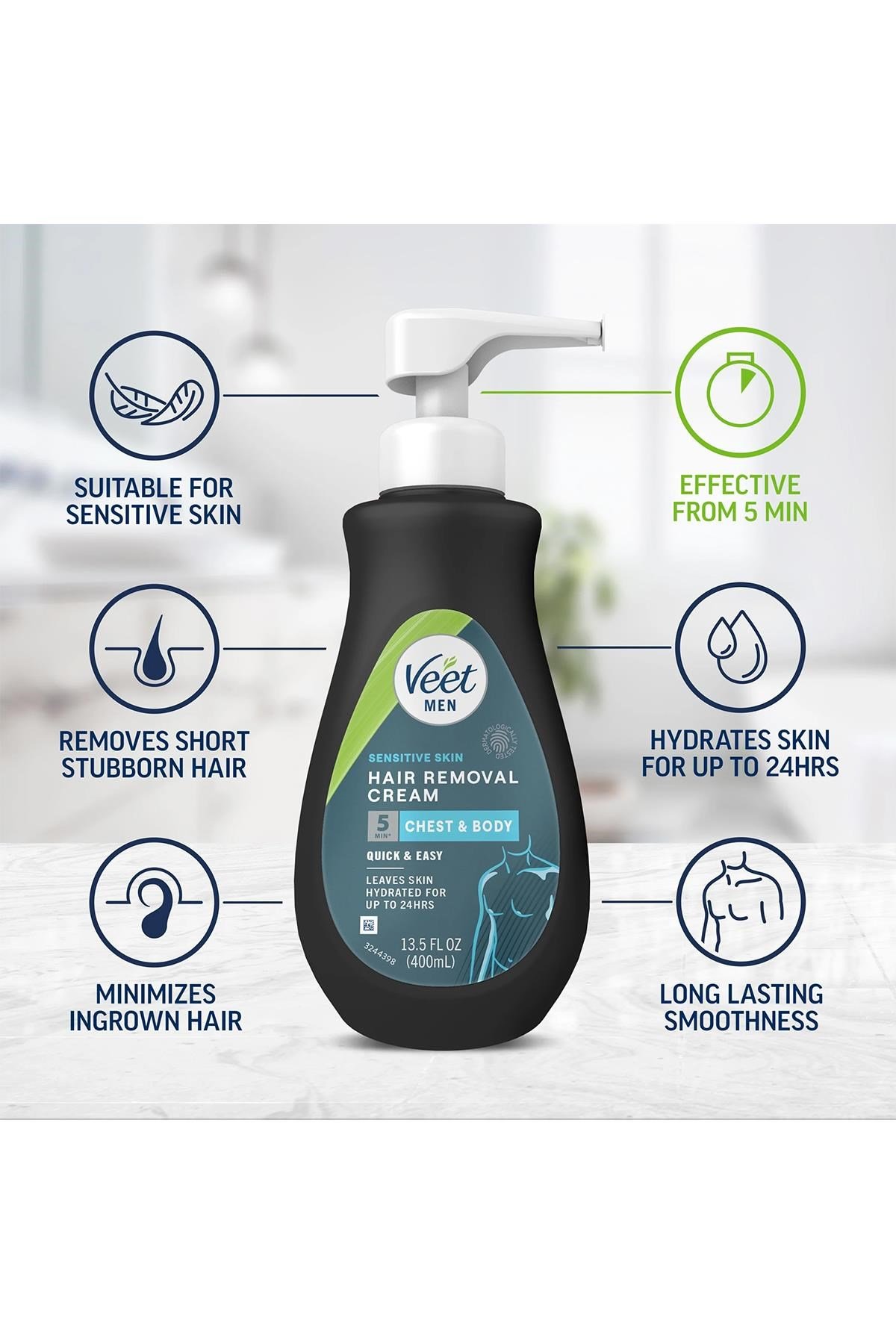 Veet Men Hassas Ciltler İçin Tüy Dökücü Krem 400ML