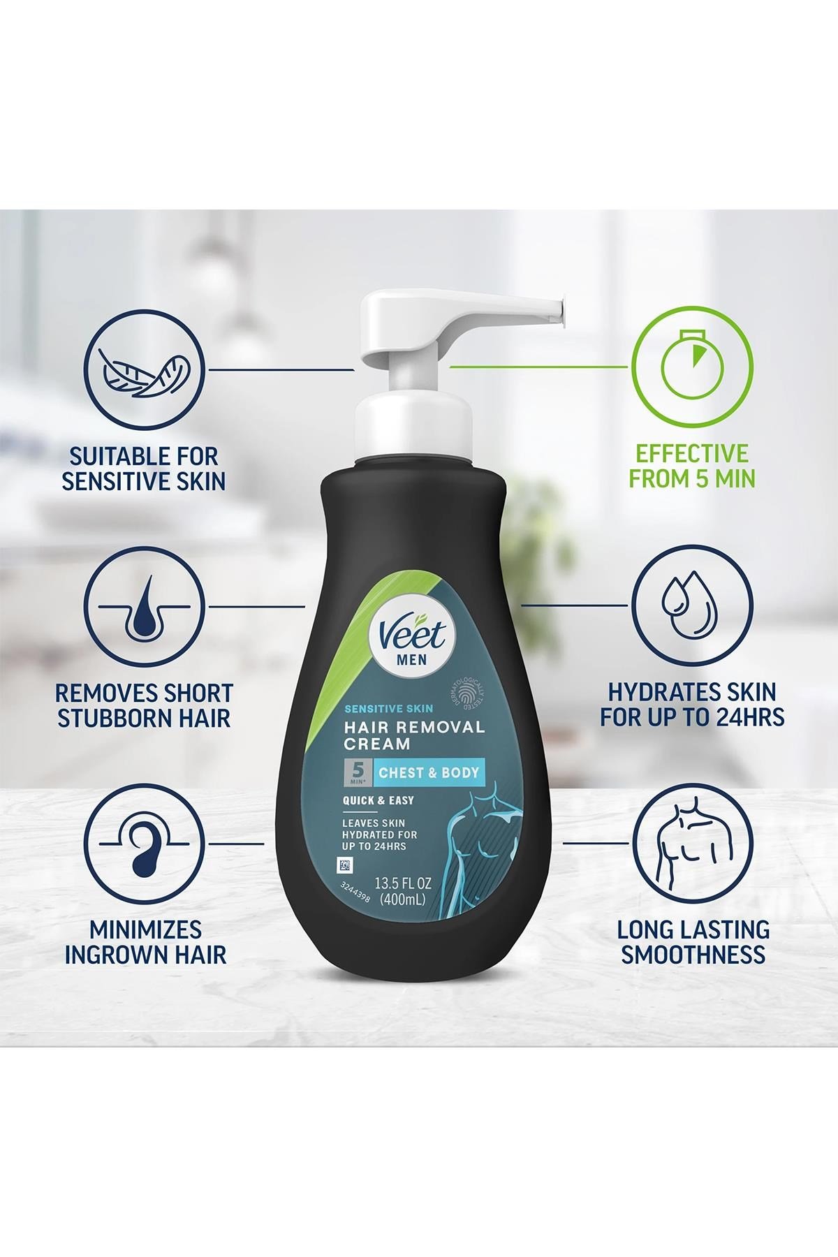 Veet Men Hassas Ciltler İçin Tüy Dökücü Krem 400ML