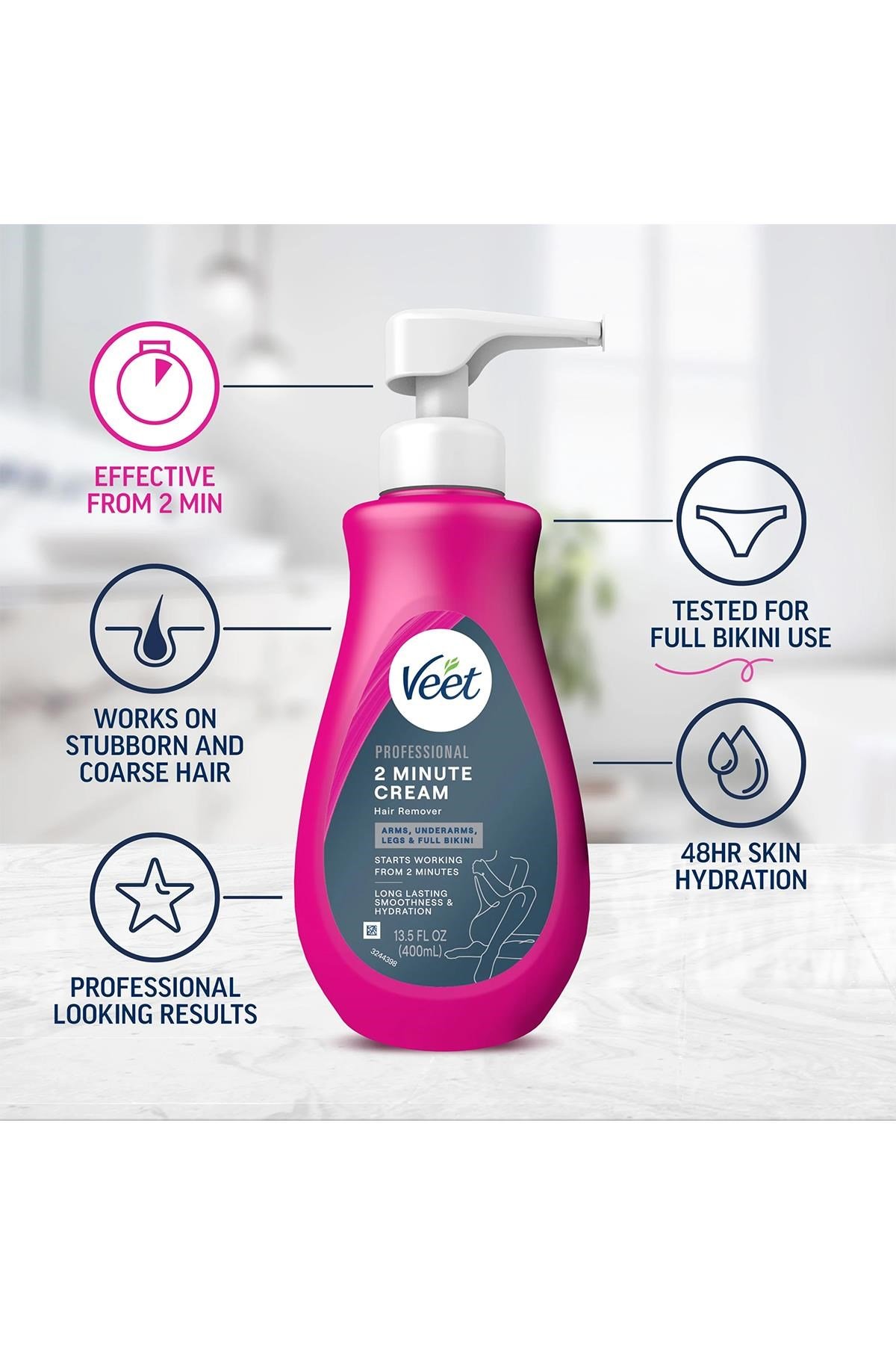 Veet Professional 2 Dakikada Tüm Vücut Tüy Dökücü Krem 400ML