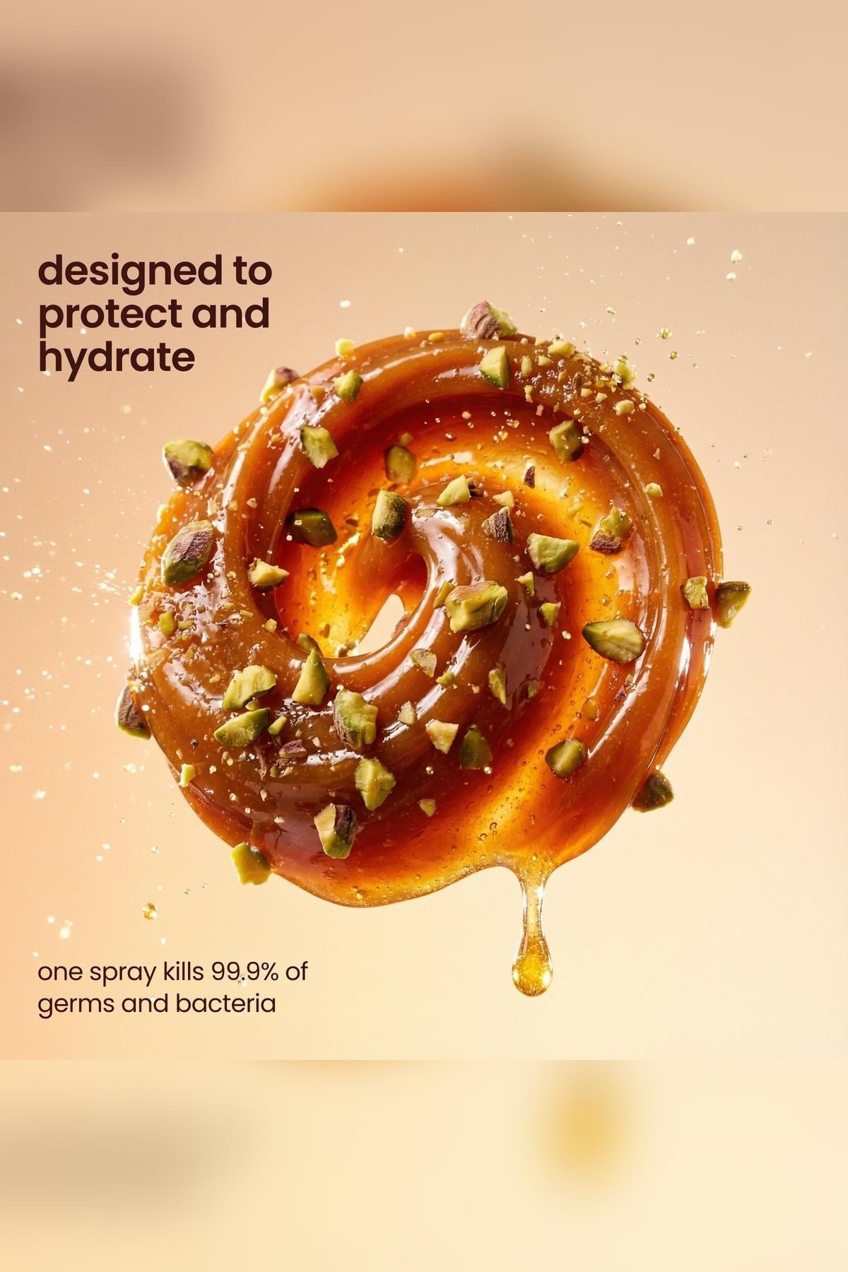 VQ Caramel Pistachio Nemlendirici ve Kokulu El Temizleme Spreyi 30ML