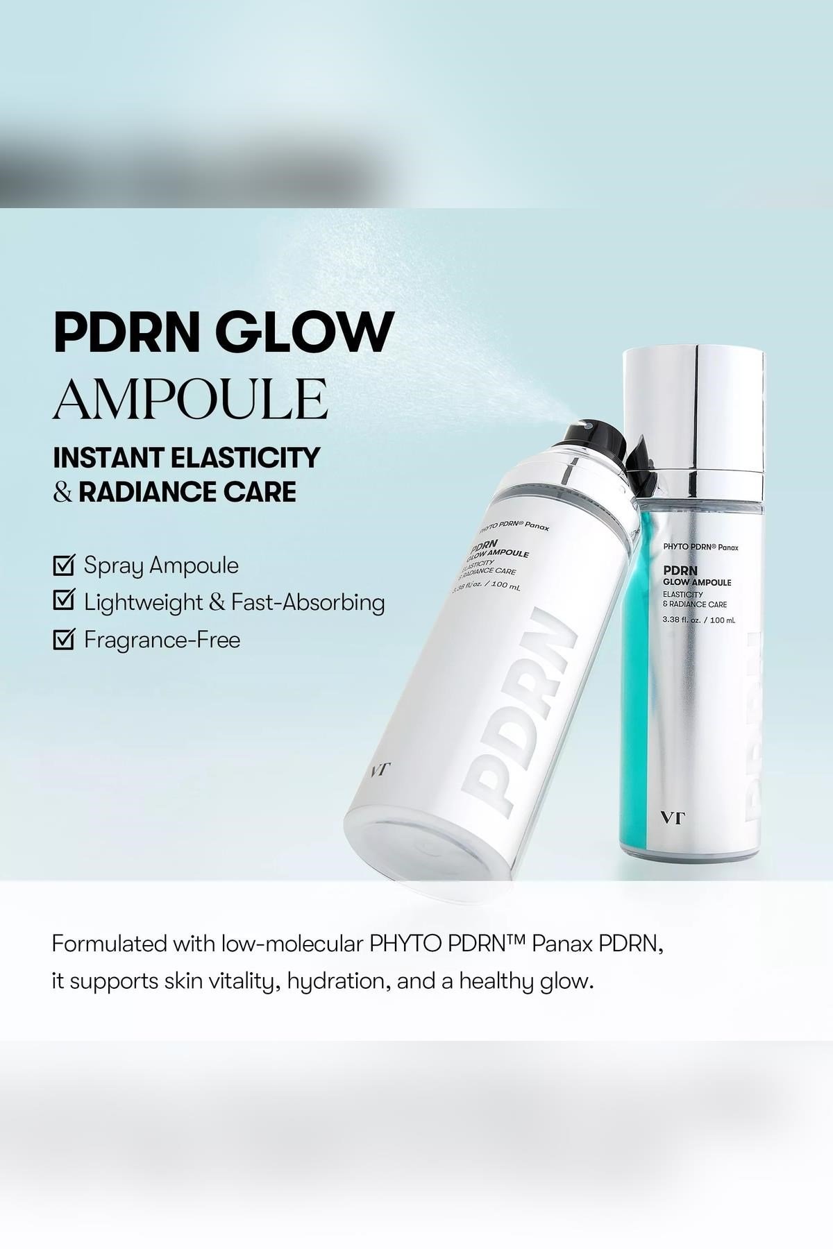 VT Cosmetics PDRN Glow Ampoule Yüz Serumu 100ML