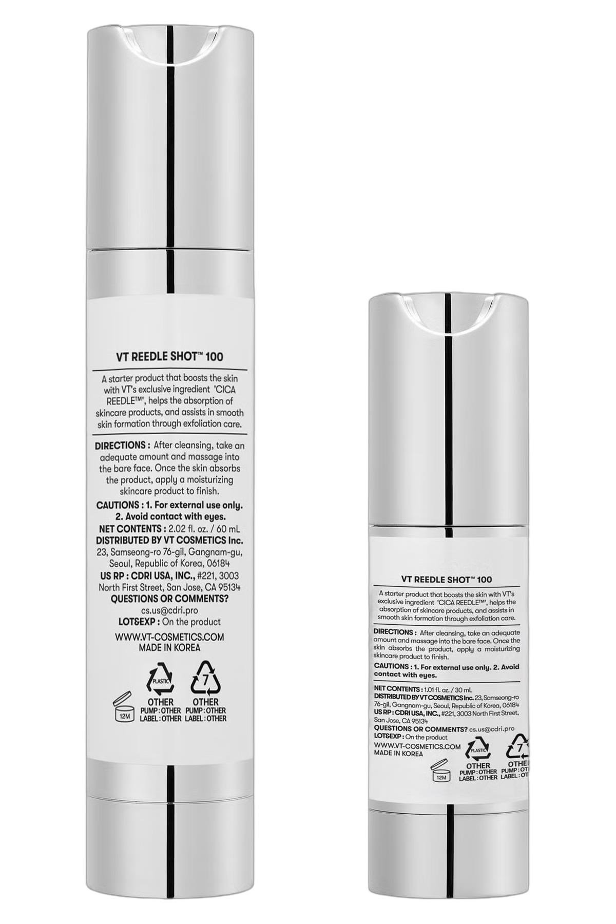 VT Cosmetics Reedle Shot 100 Yüz Serumu Seti 60ML + 30ML
