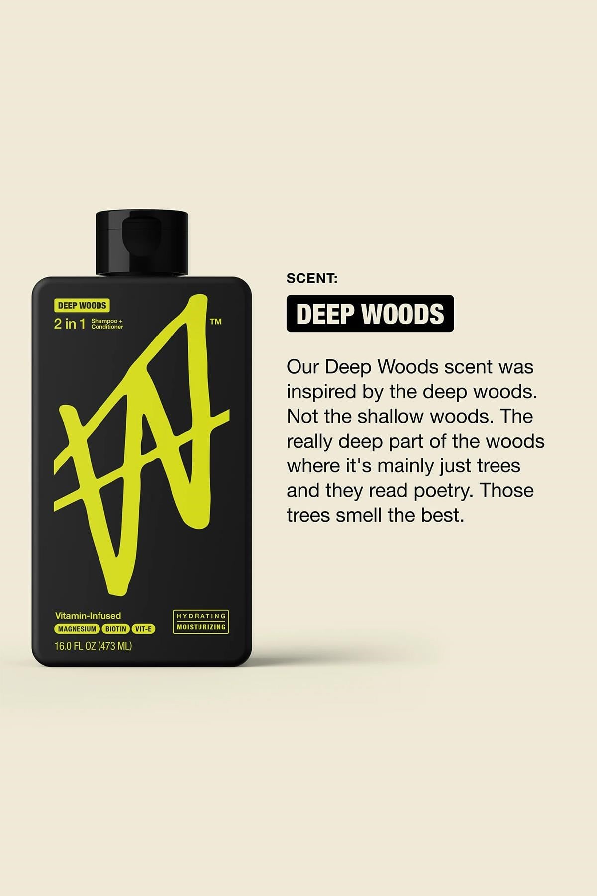 W Labs Deep Woods 2'si 1 Arada Nemlendirici Şampuan ve Saç Kremi 473ML