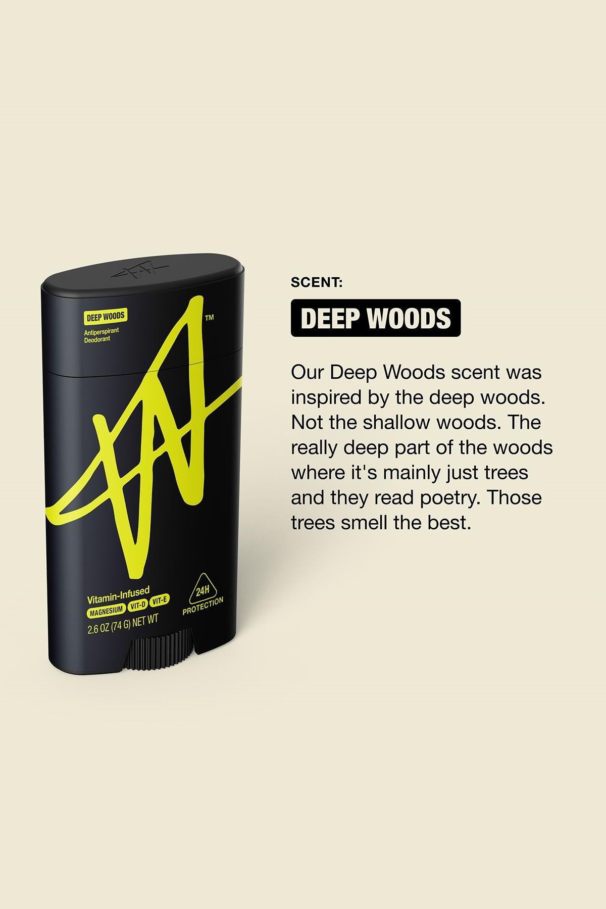 W Labs Deep Woods Antiperspirant Stick Deodorant 74GR