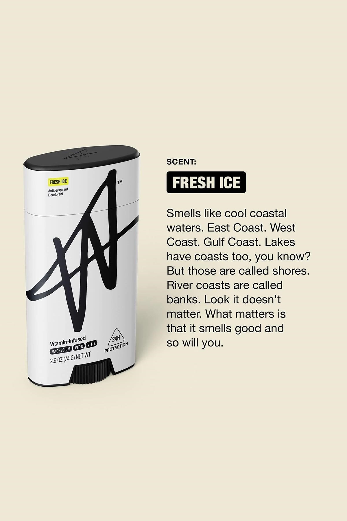 W Labs Fresh Ice Antiperspirant Stick Deodorant 74GR