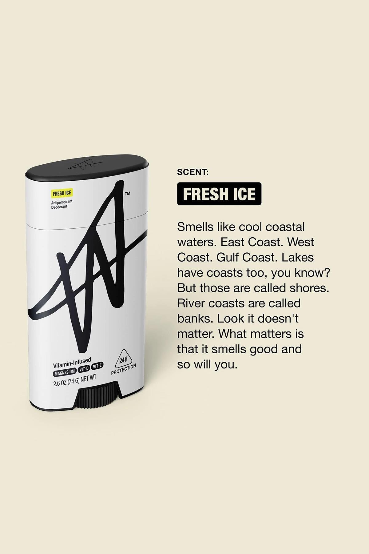W Labs Fresh Ice Antiperspirant Stick Deodorant 74GR