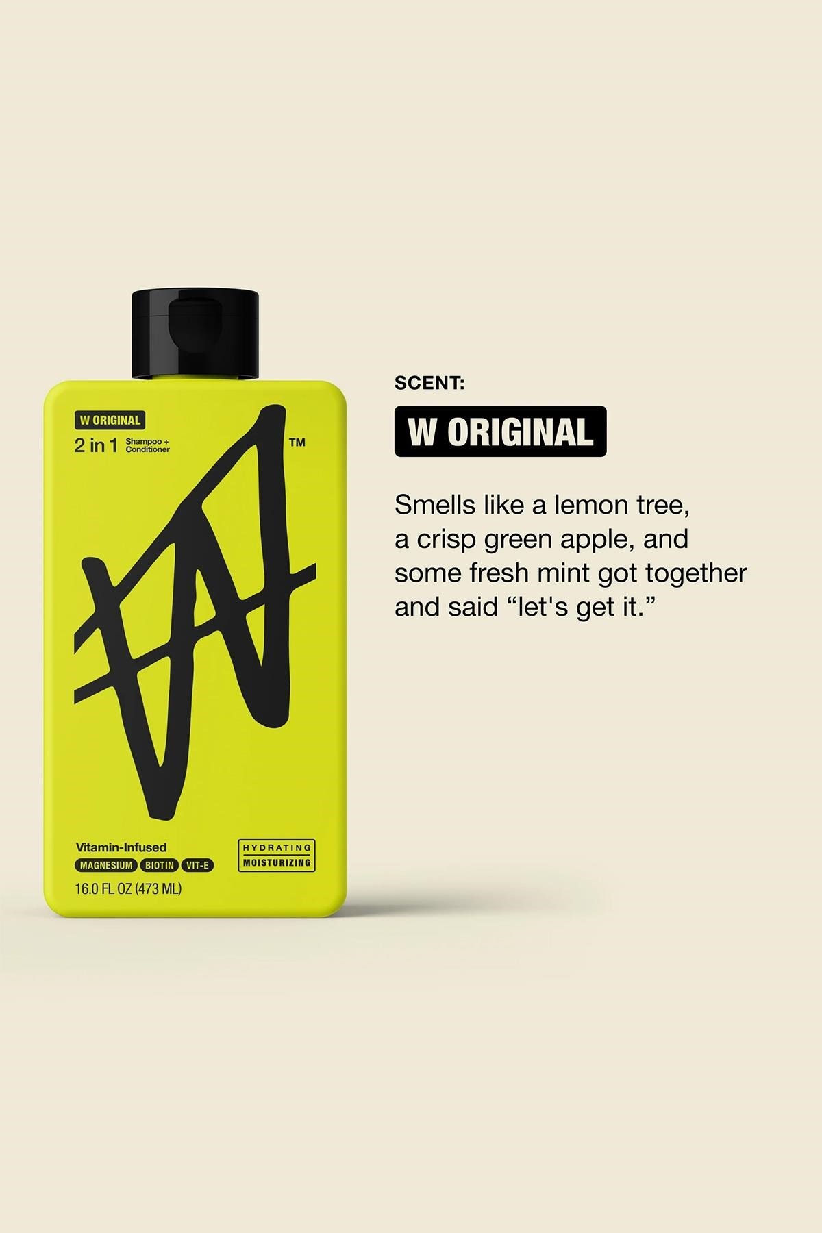 W Labs Original 2'si 1 Arada Nemlendirici Şampuan ve Saç Kremi 473ML