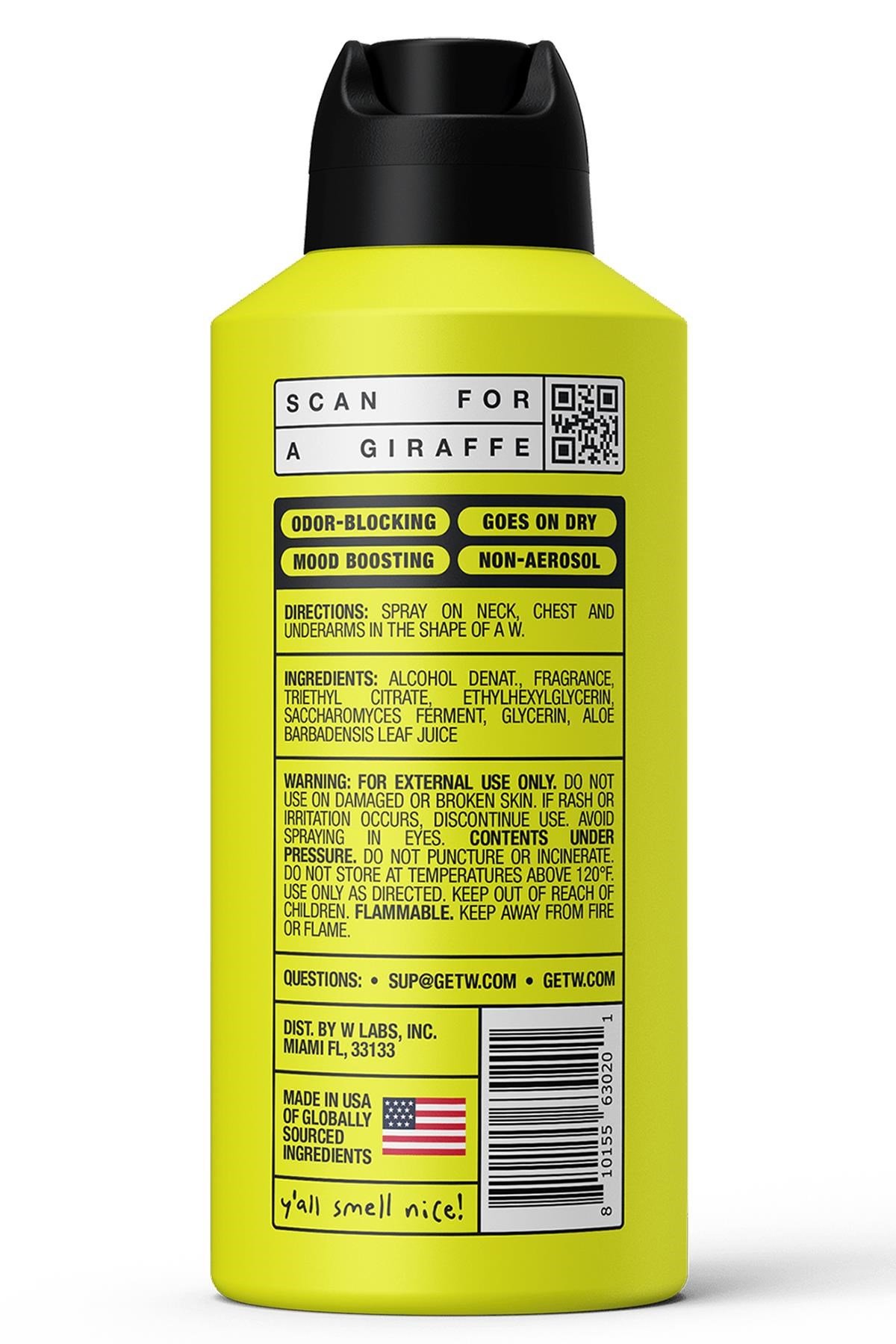 W Labs Original Sprey Deodorant 100ML