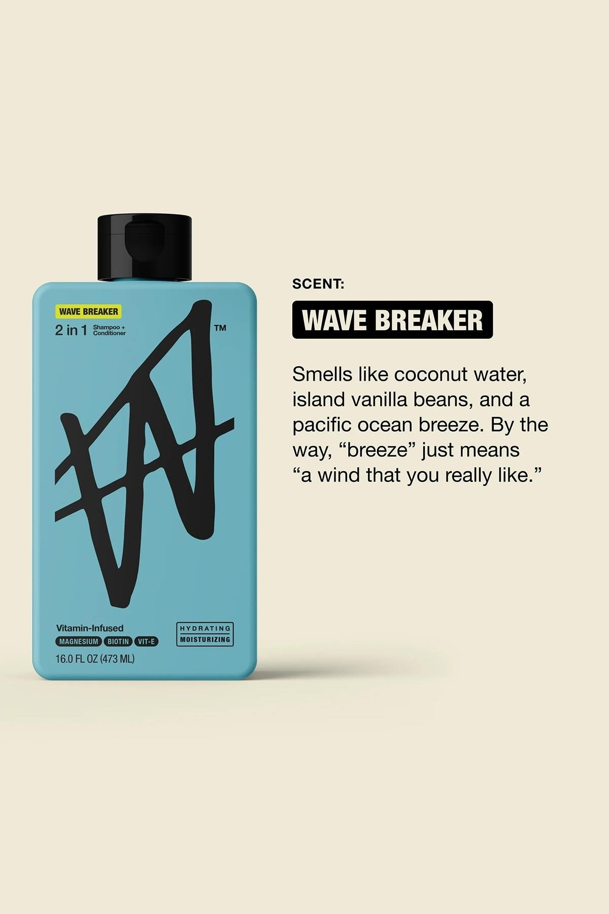 W Labs Wave Breaker 2'si 1 Arada Nemlendirici Şampuan ve Saç Kremi 473ML