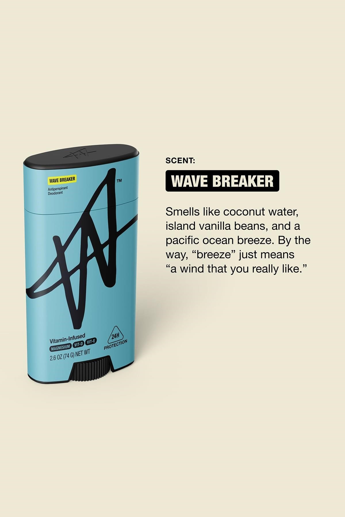 W Labs Wave Breaker Antiperspirant Stick Deodorant 74GR