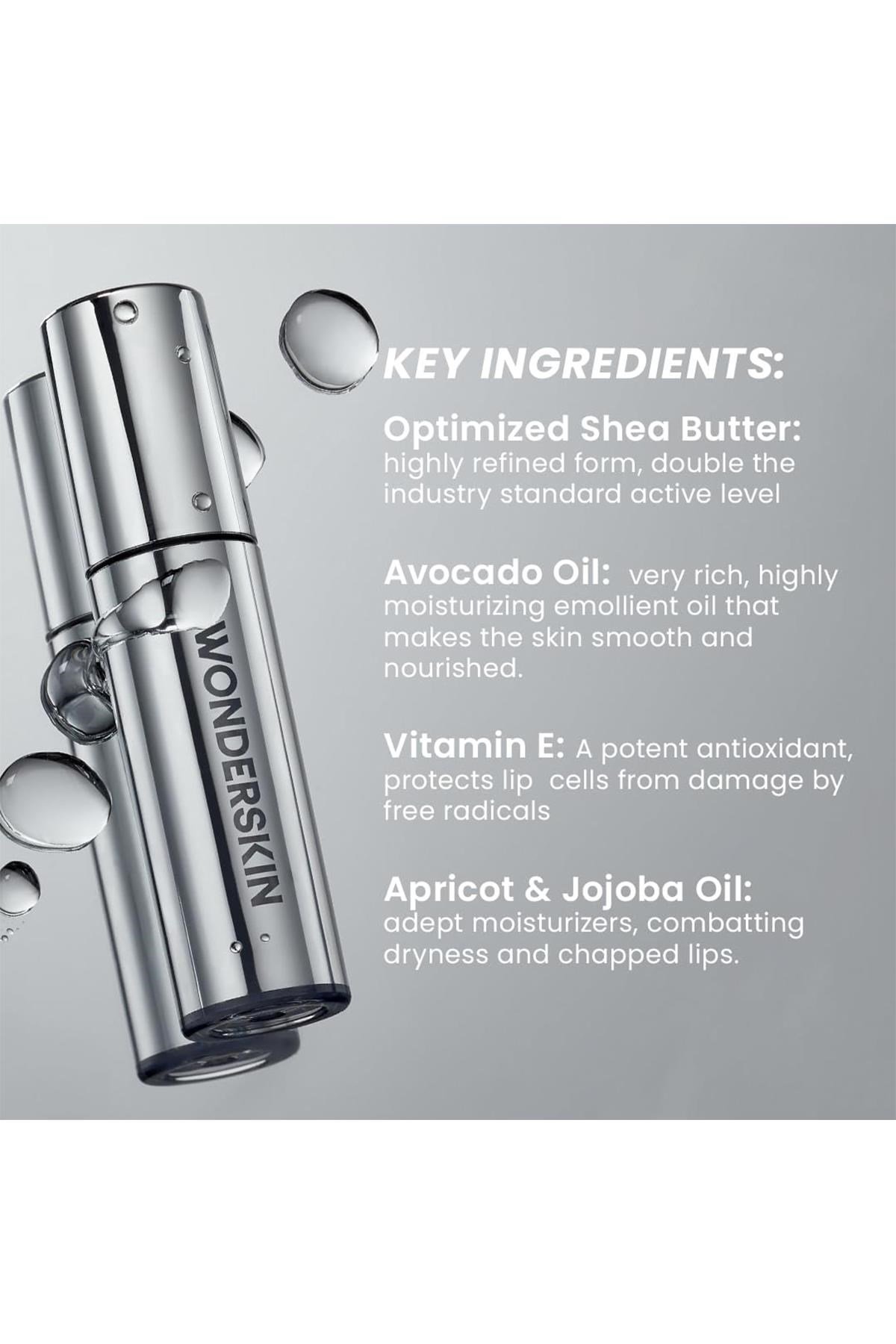 Wonderskin Lip Rehab Nemlendirici ve Onarıcı Şeffaf Dudak Serumu Yağı Clear 3.57ML