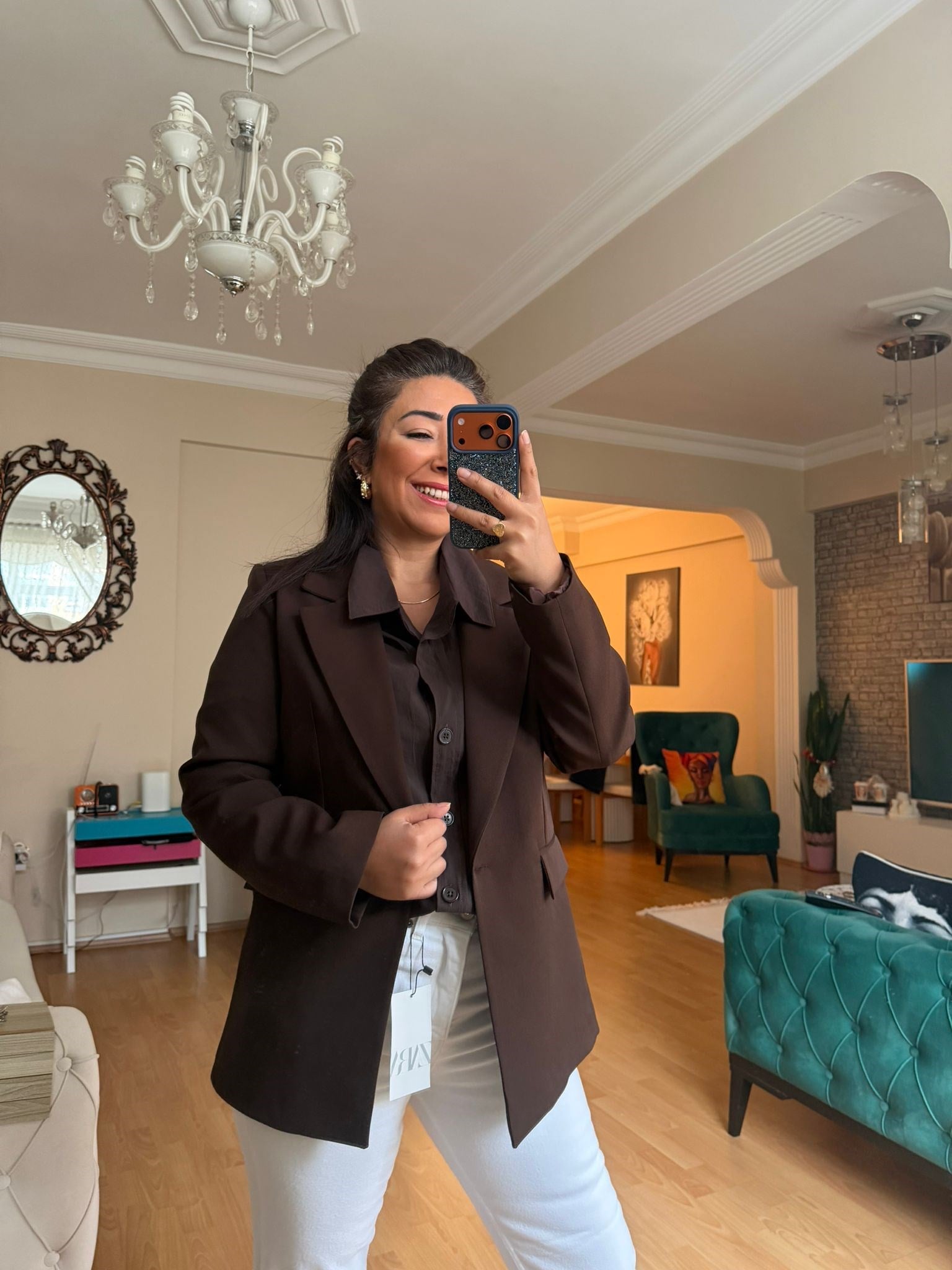 Acı Kahve  Astarlı Blazer Ceket