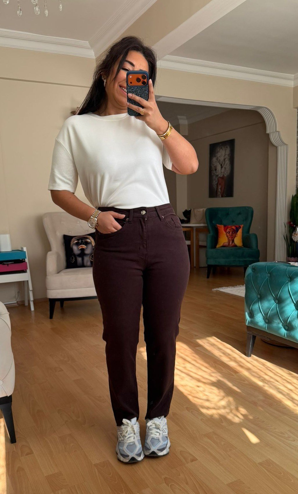 Acı Kahve Boyfit Jean Pantolon