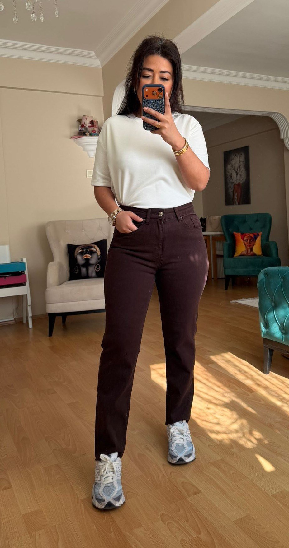 Acı Kahve Boyfit Jean Pantolon