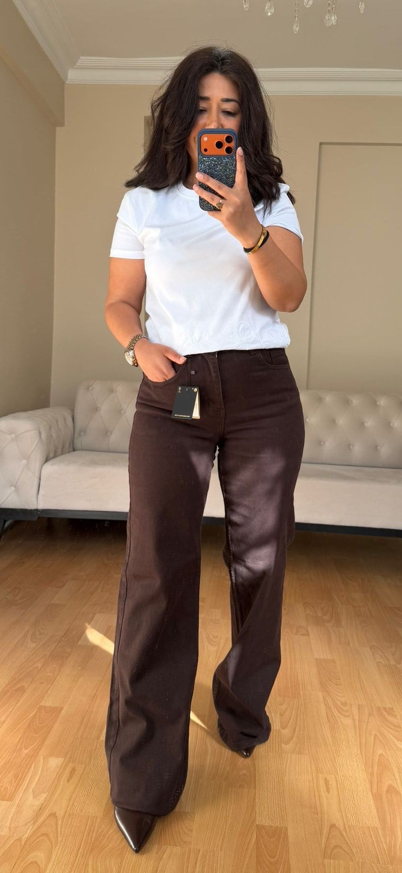Acı Kahve Massino Leg Jeans(1 Beden Küçük Alın)