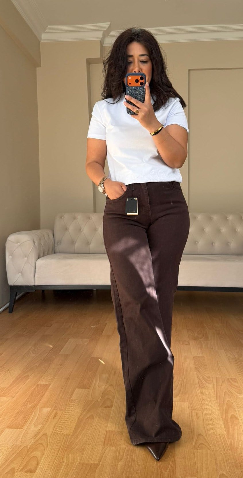Acı Kahve Massino Leg Jeans(1 Beden Küçük Alın)