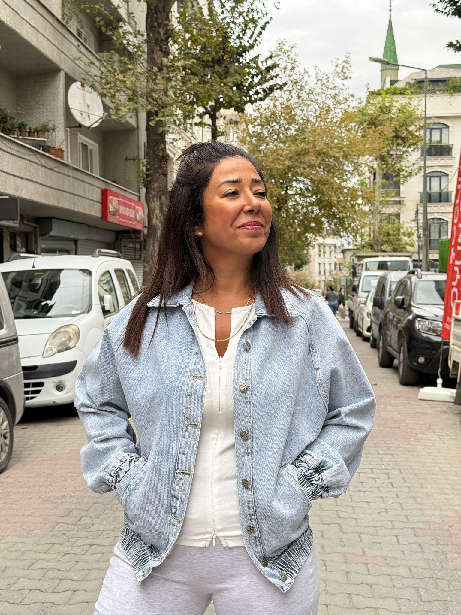 Açık Mavi Kot Ceket 