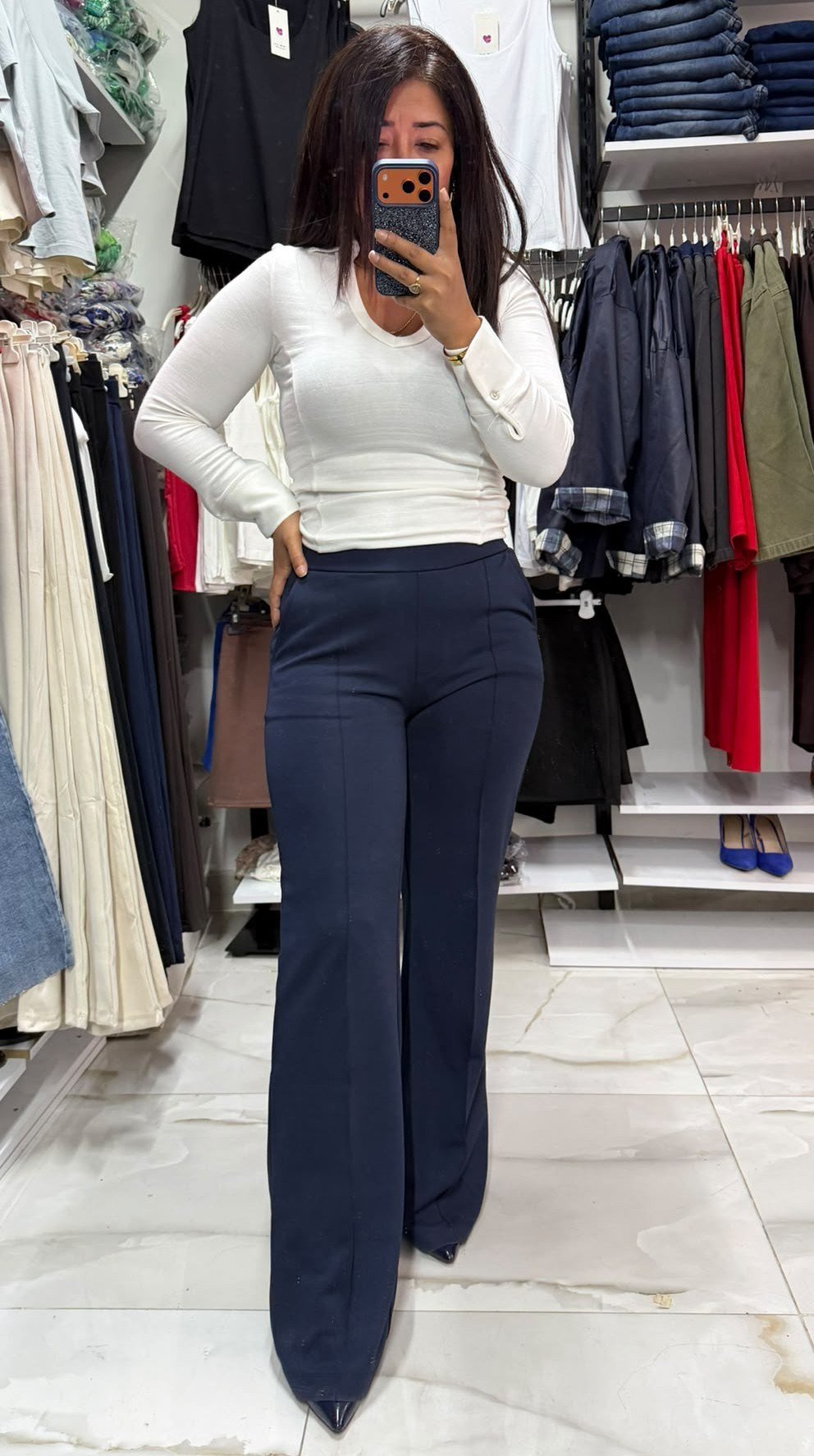 Çimalı Lacivert Çelik Pantolon (likralı)