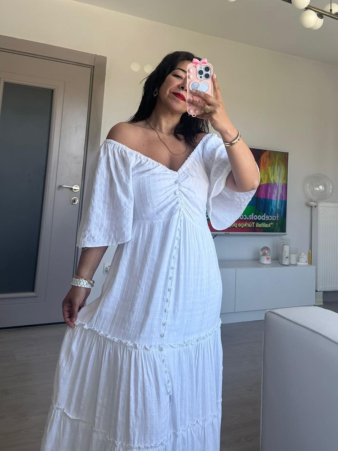 Dubai Beyaz Elbise