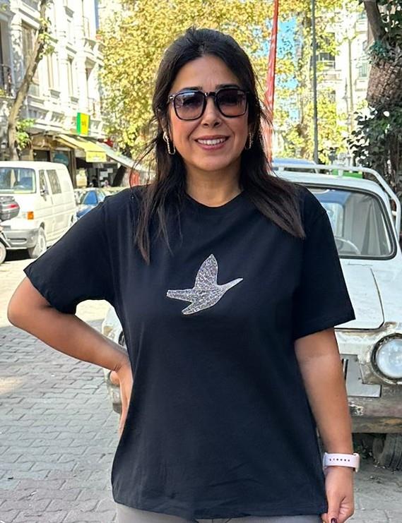 Kuş  Siyah Tişört