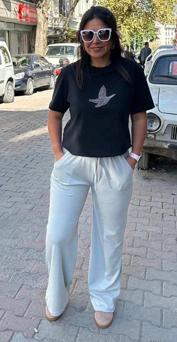 Kuş  Siyah Tişört