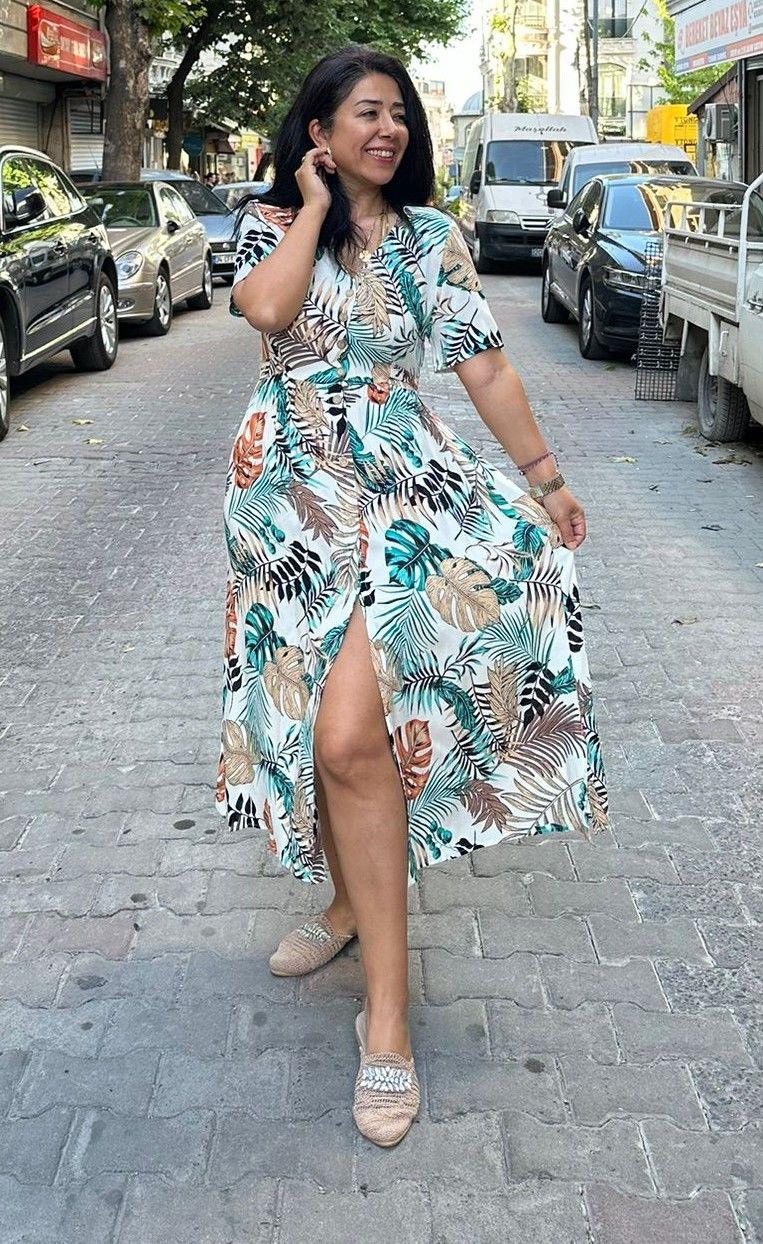 Palmiye Desen Elbise
