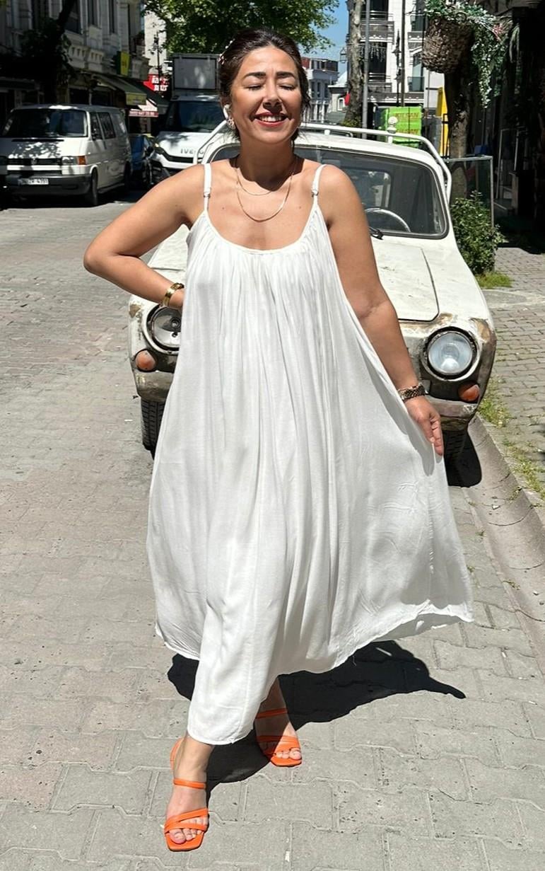 Rüzgar Elbise Beyaz (Astarlı)