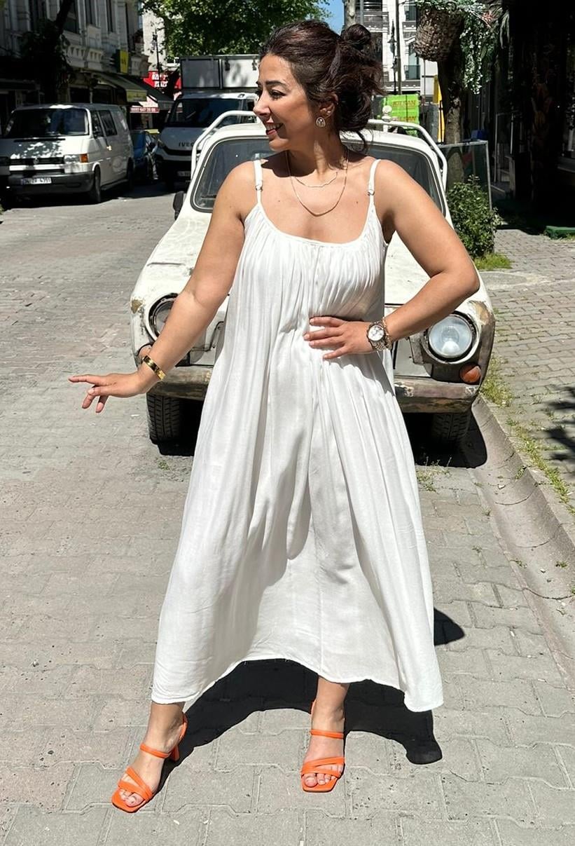 Rüzgar Elbise Beyaz (Astarlı)