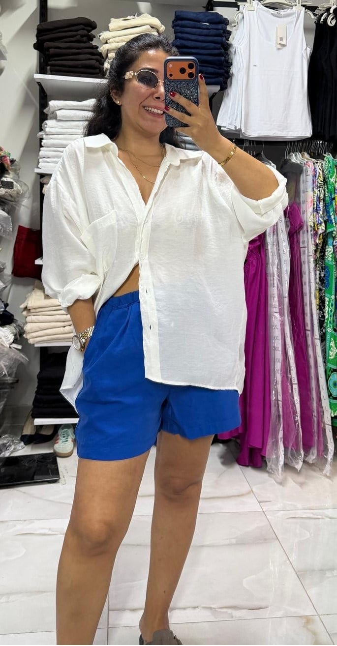 Saks Mavi Tensel Kumaş Astarlı(Kendi bedeninizi Alın)
