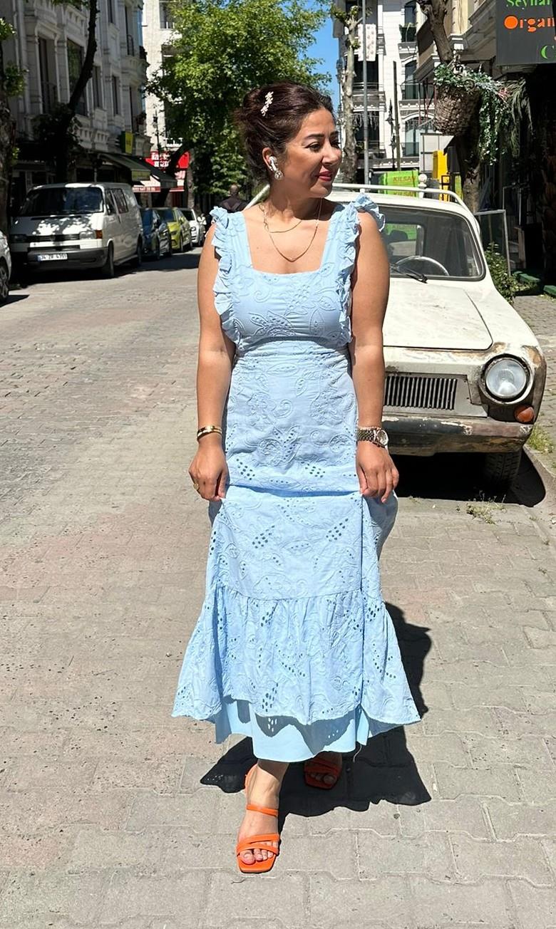Sindirella Elbise Bebek Mavi