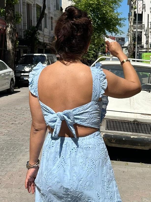 Sindirella Elbise Bebek Mavi