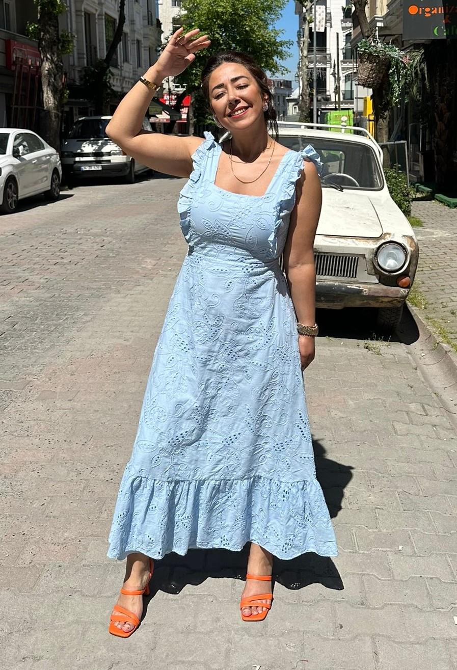Sindirella Elbise Bebek Mavi