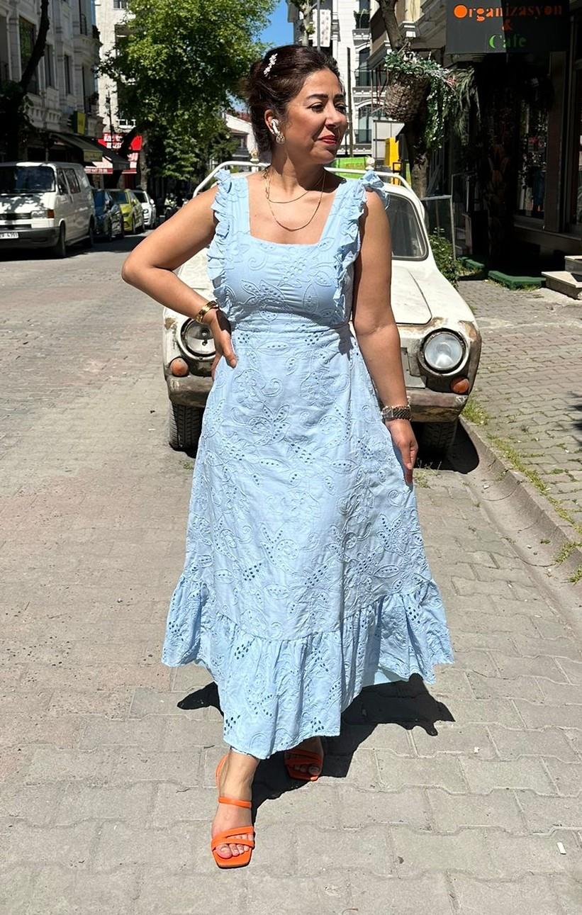 Sindirella Elbise Bebek Mavi