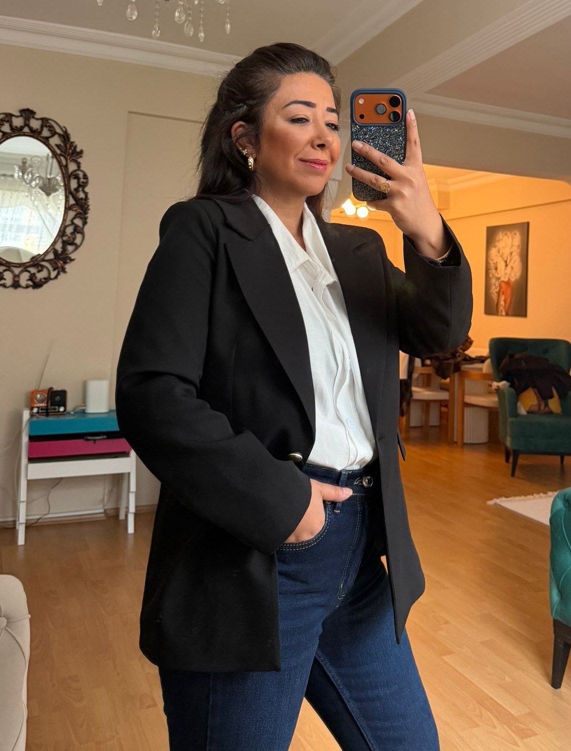 Siyah Astarlı Blazer Ceket