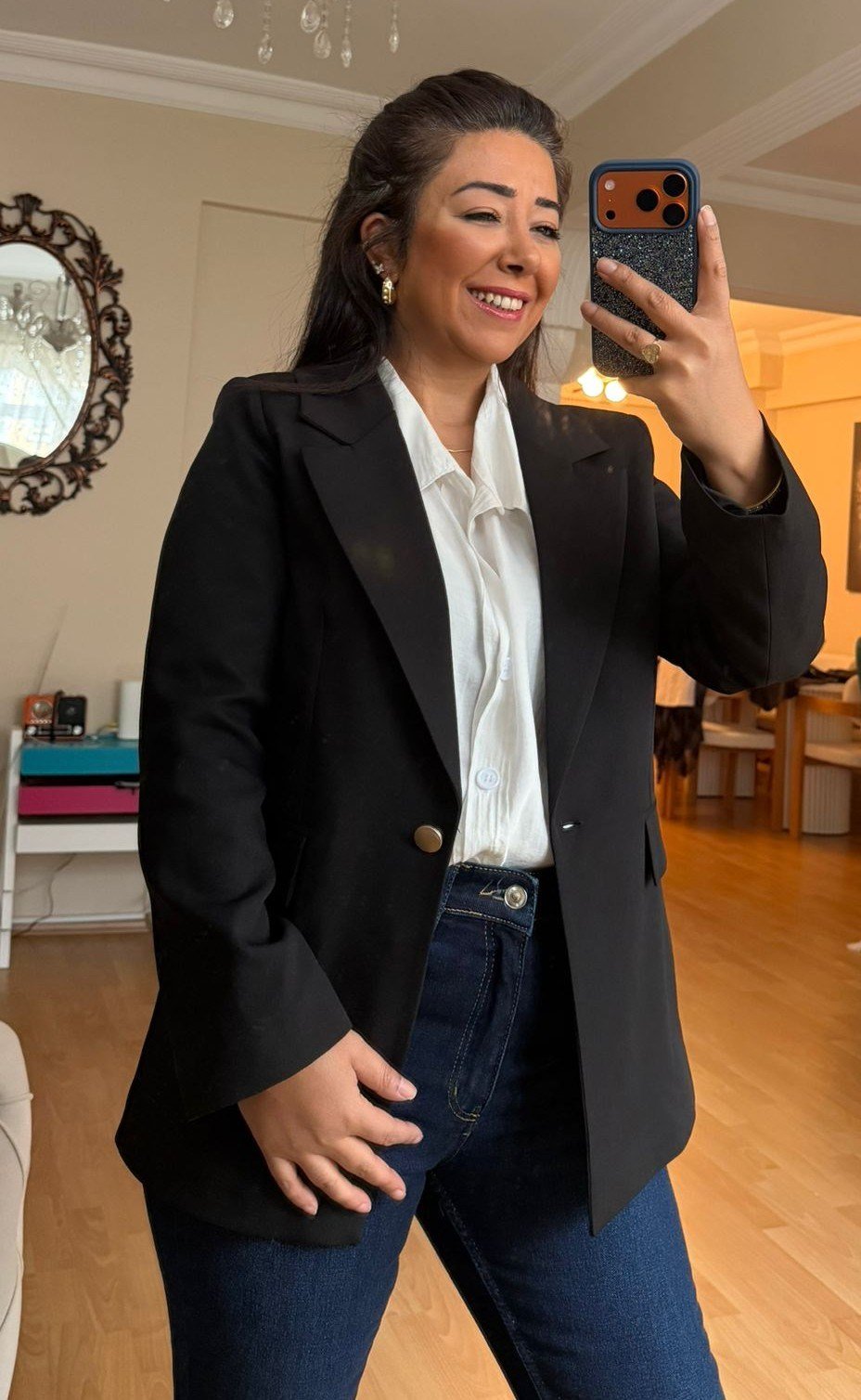 Siyah Astarlı Blazer Ceket