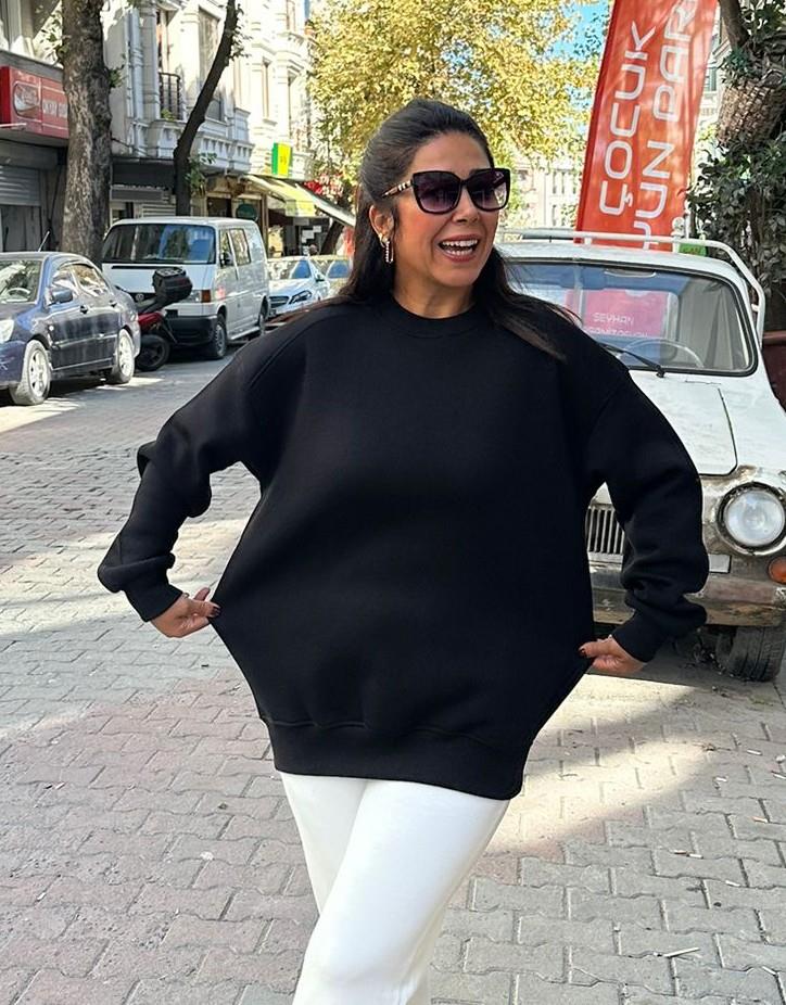 Siyah Basic Sweatsirt