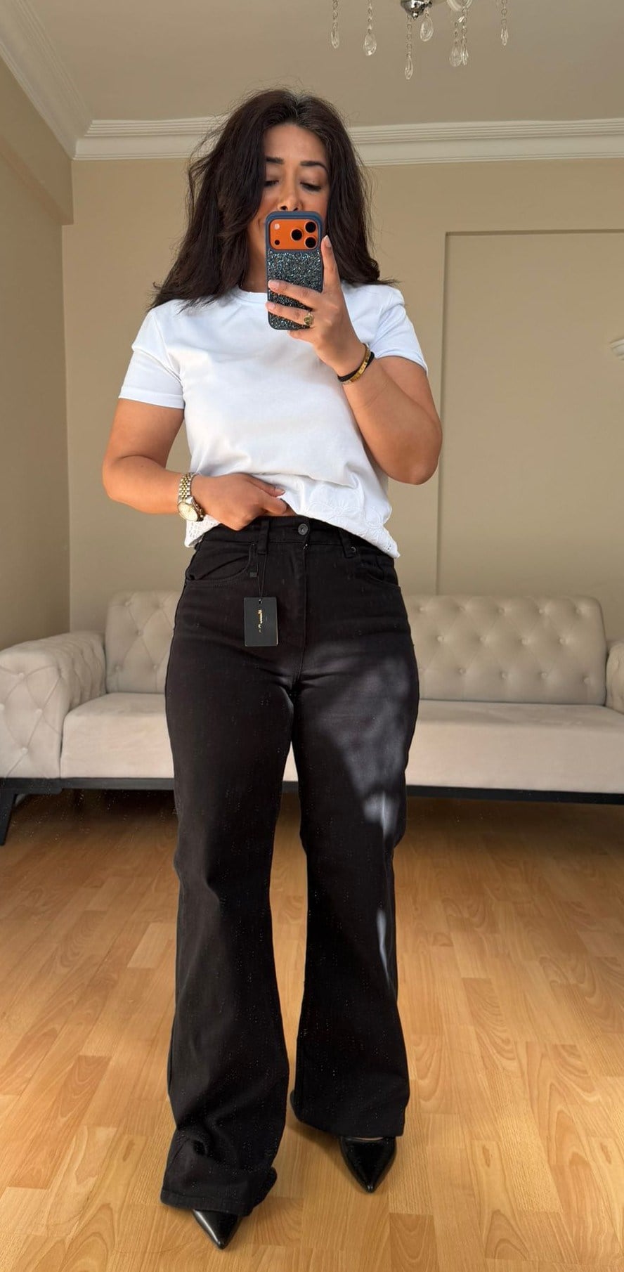 Siyah Massino Leg Jeans(1 Beden Küçük Alın)