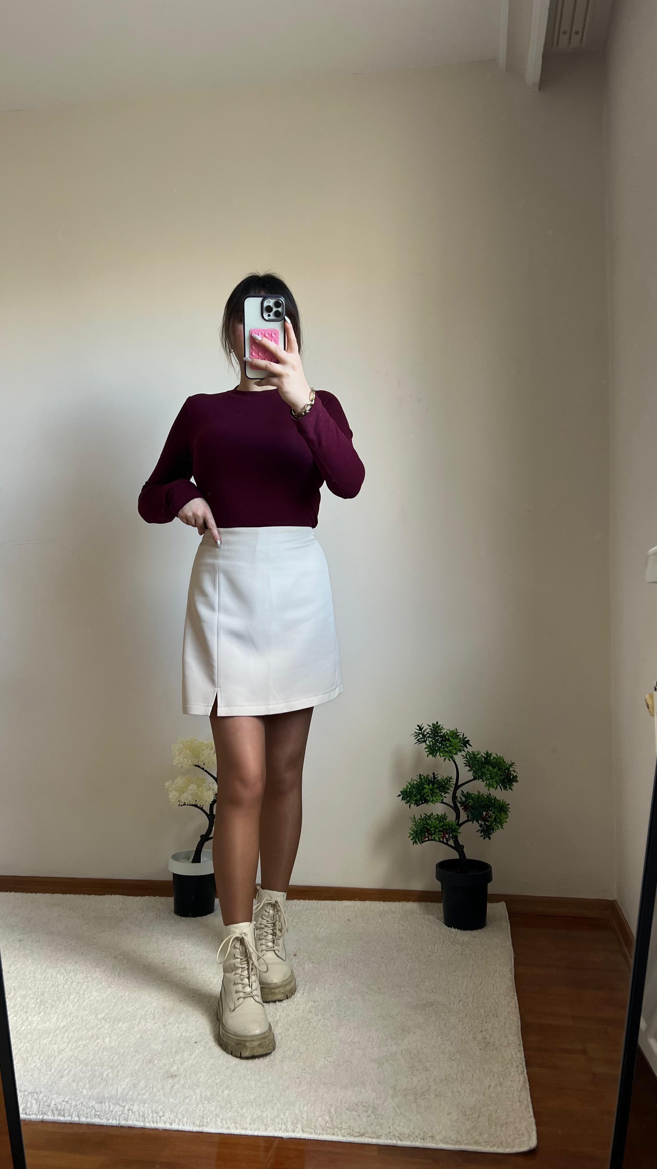 Bej Şehir Boy Şort Etek