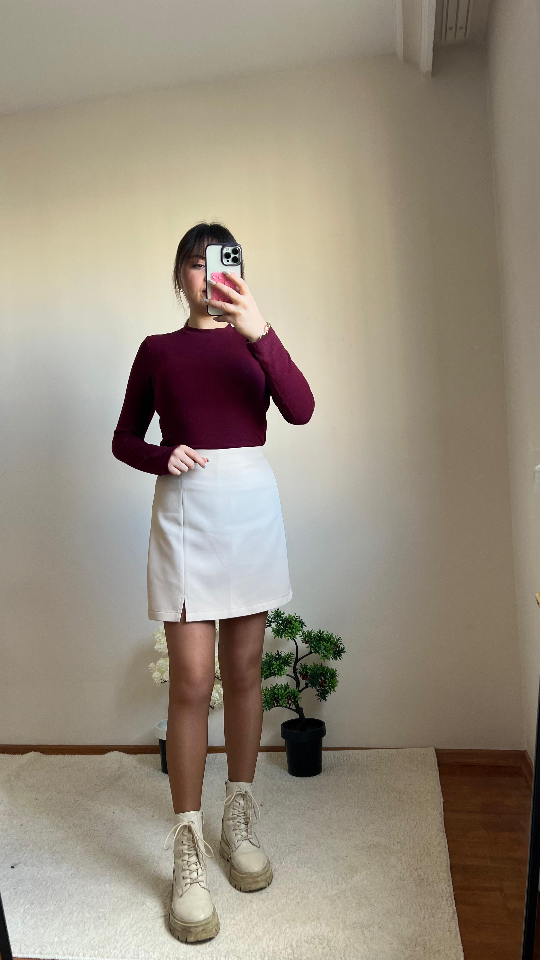 Bej Şehir Boy Şort Etek