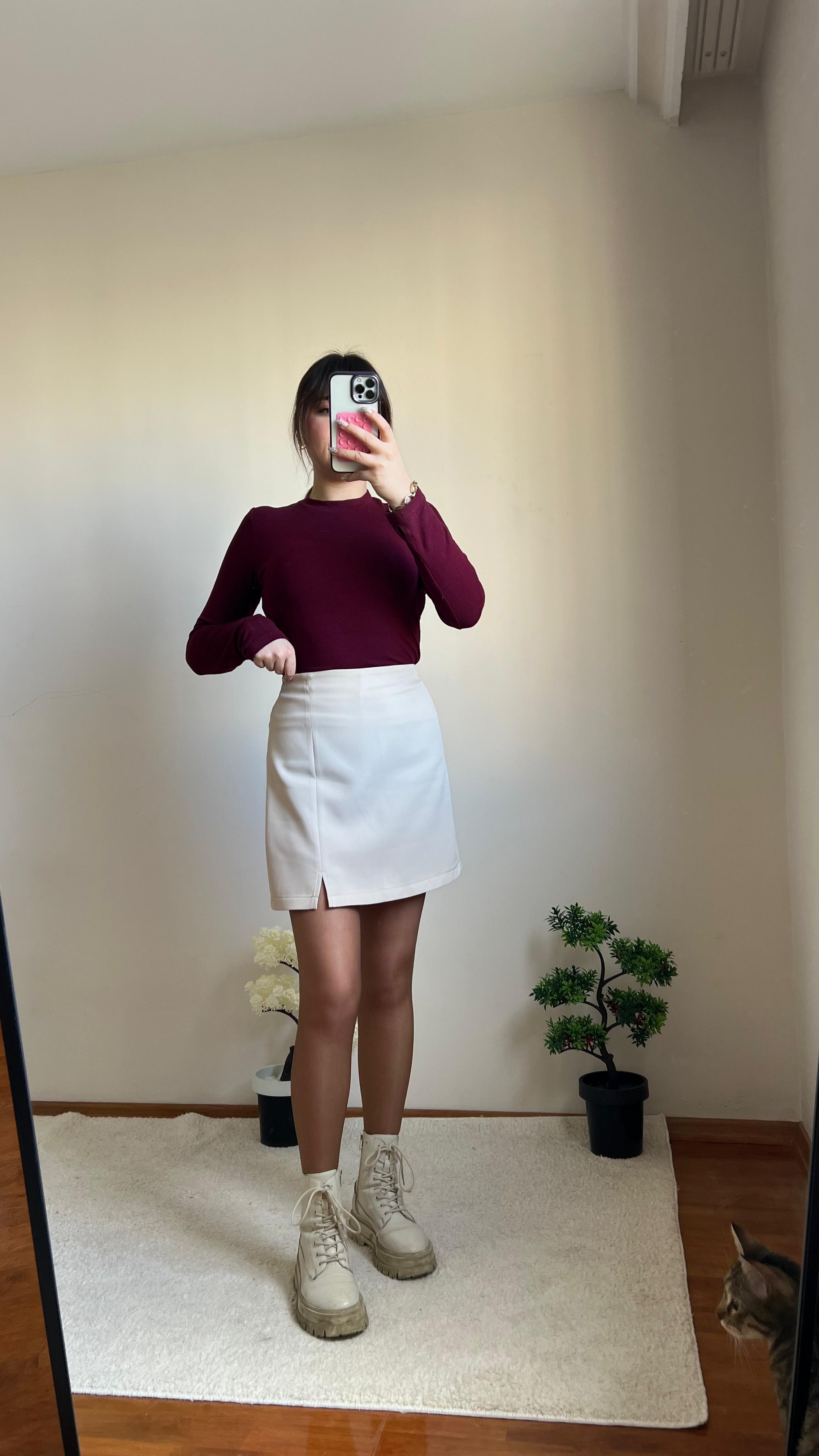 Bej Şehir Boy Şort Etek