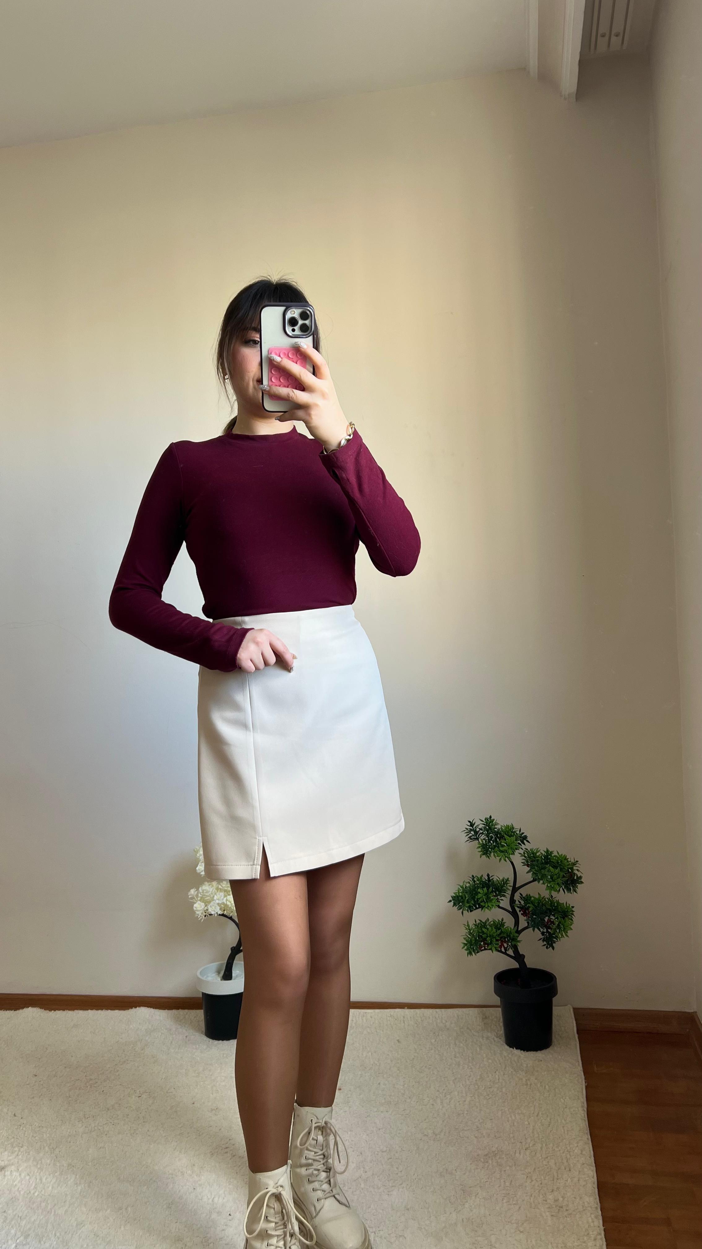 Bej Şehir Boy Şort Etek