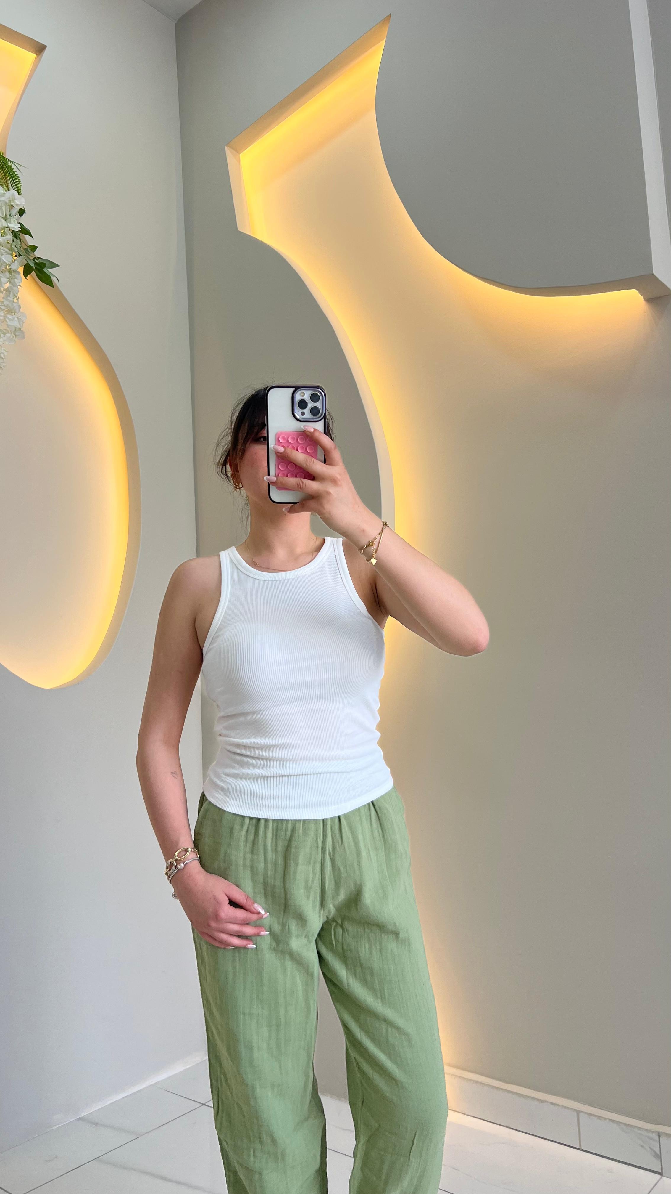 Beyaz Halter Yaka Body