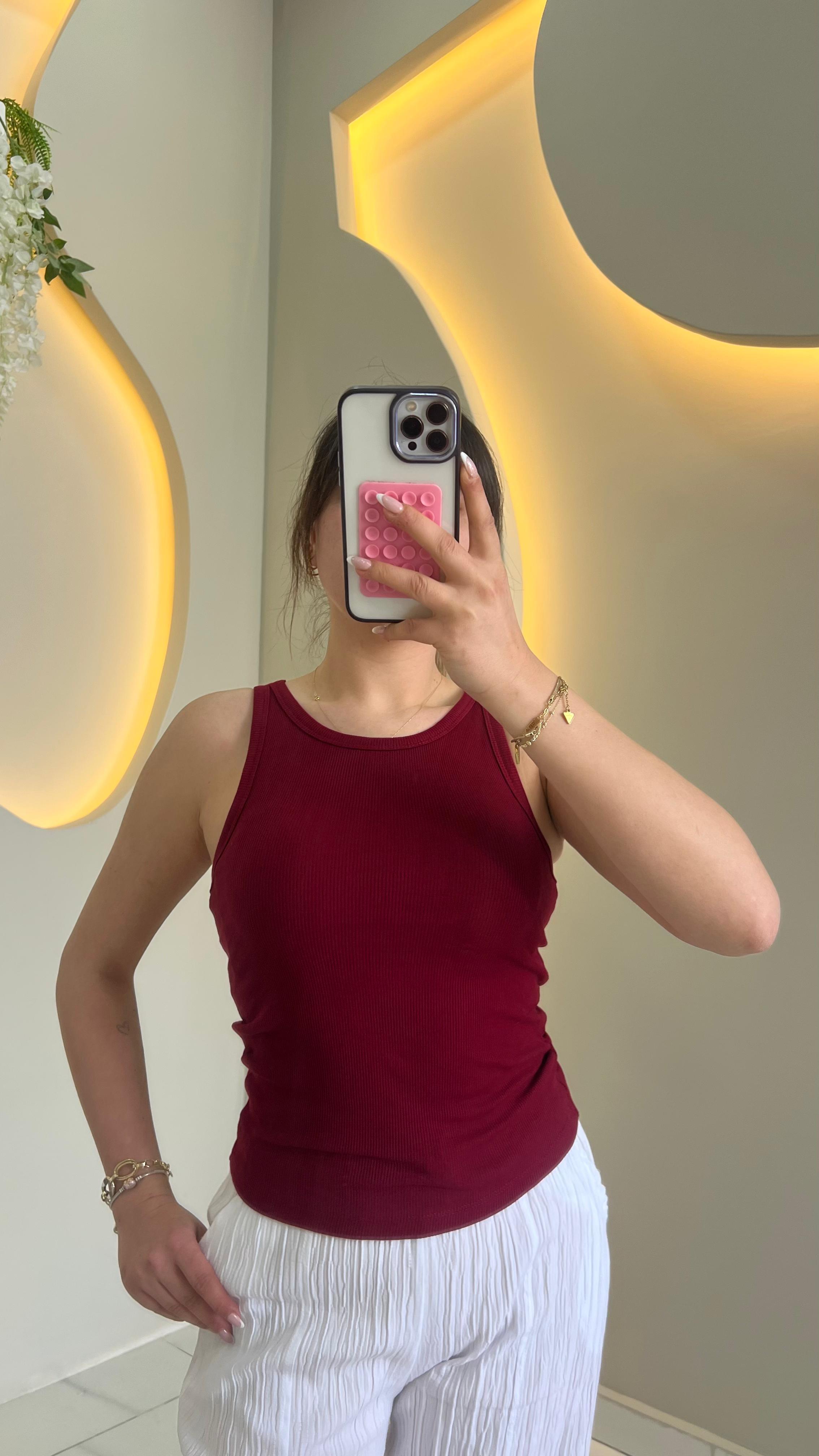 Bordo Halter Yaka Body