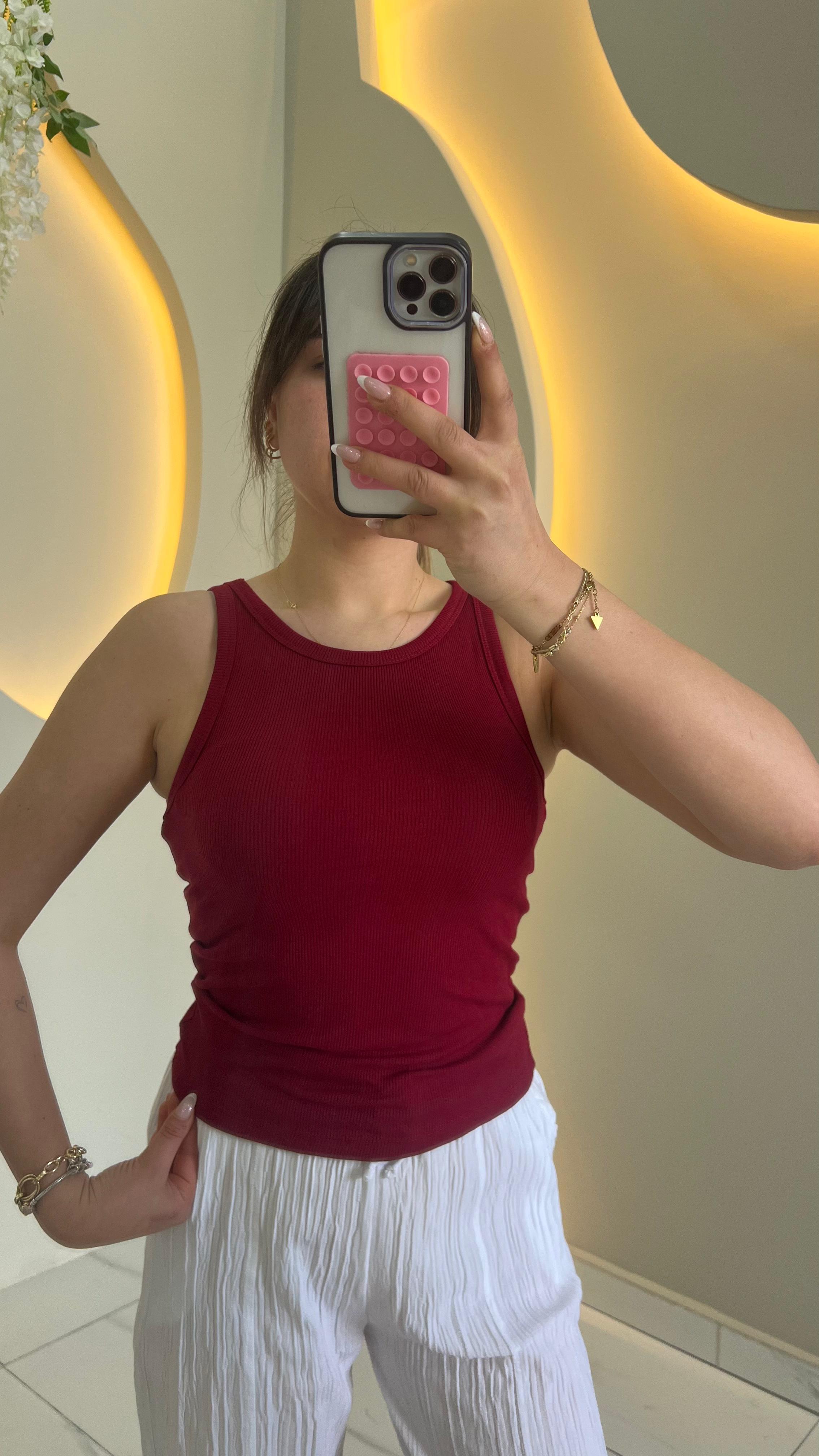 Bordo Halter Yaka Body