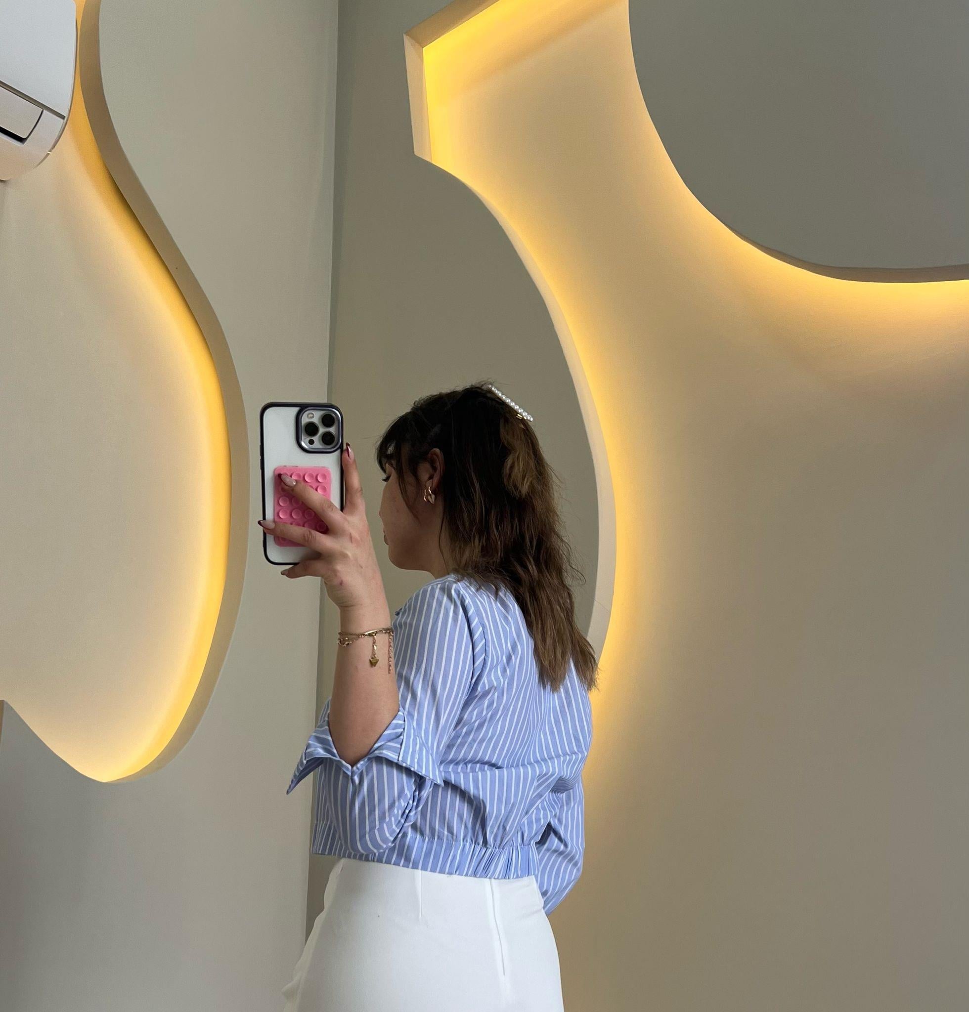 Cropped Açık Mavi Gömlek