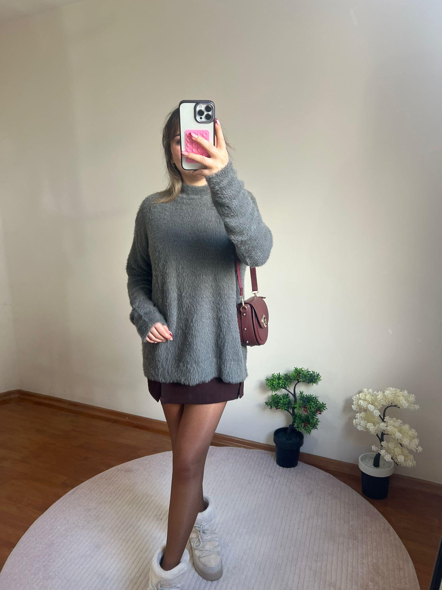 Gri Yün Kırçıllı Kazak