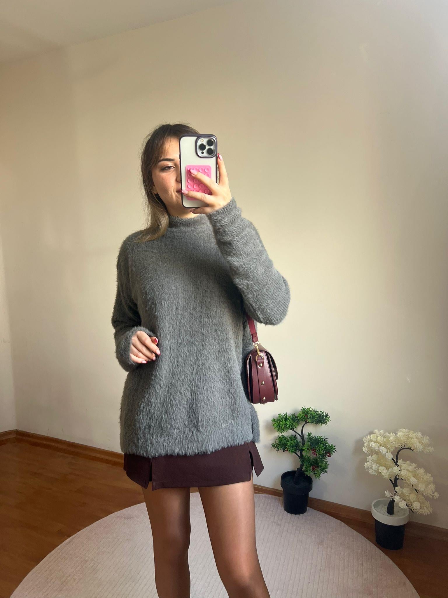 Gri Yün Kırçıllı Kazak