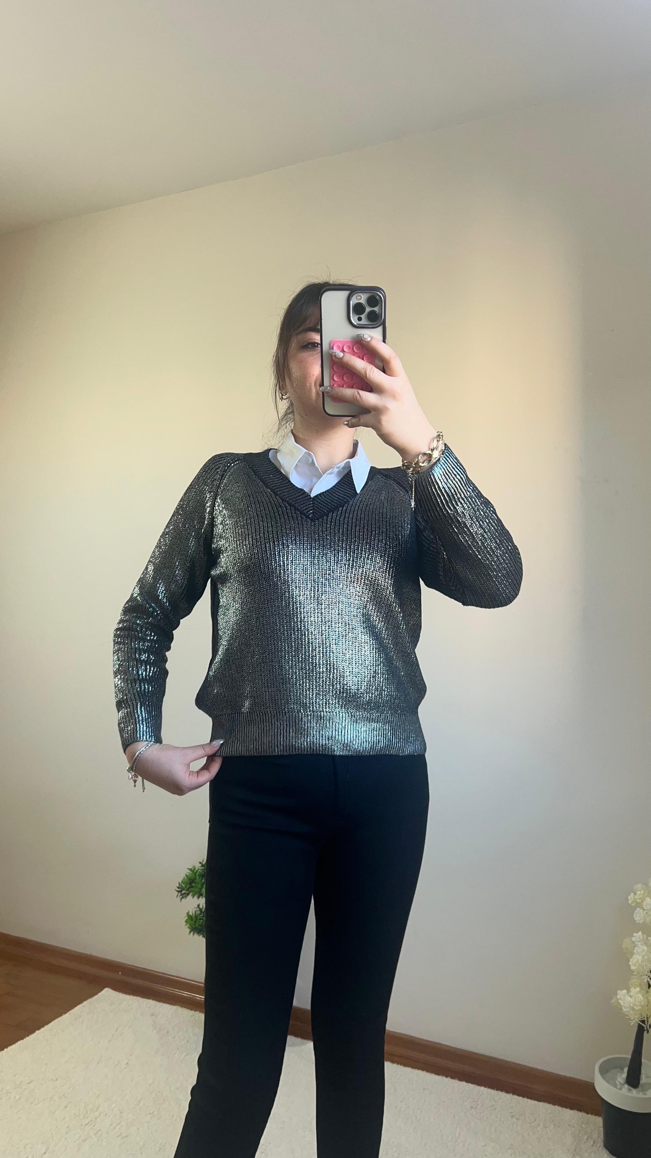 Gümüş Varaklı Triko